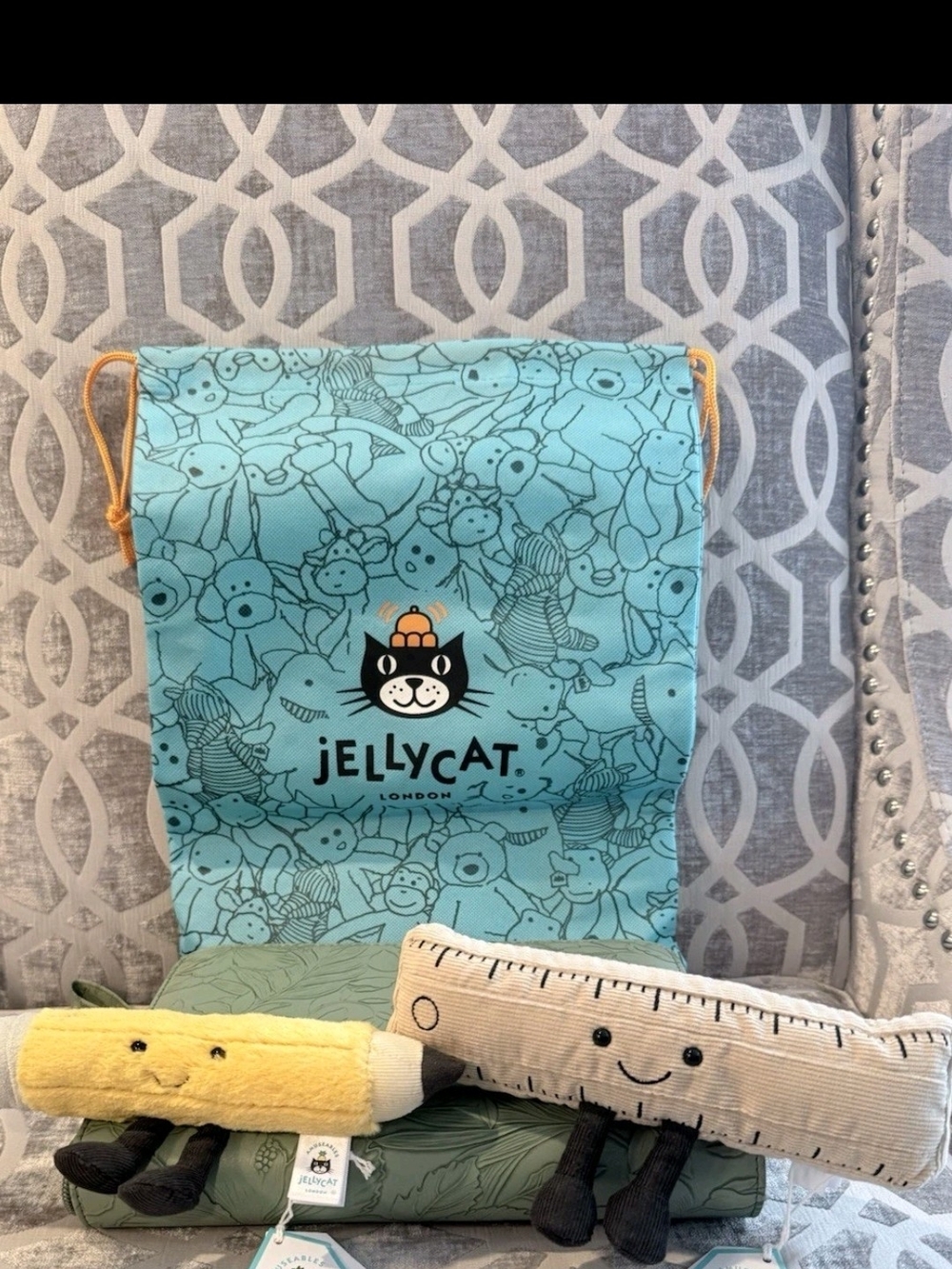 JELLYCAT Ruler & Pencil BNWT Authentic